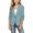 Sky Blue, variant on Grblisyd Girls Solid Color Lapel Suit Coat Button Down Half Long Seeve Blazer Jacket