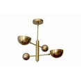 thumbnail image 6 of 2 Light Small Pendant Mid Century Modern Raw Brass Sputnik chandelier light Fixture, 6 of 10