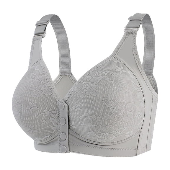 Xdegoge Front Snap Closure Bras for Women No Underwire Lace Push Up Beauty Back Bralettes Comfort Breathable Adjustable Strap Wirefree Bra