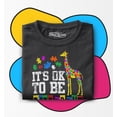 thumbnail image 3 of Shop4Ever It's OK to Be Different Autism Awareness Giraffe Toddler's Cotton T-Shirt 2T Black, 3 of 6