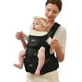 thumbnail image 1 of Sunveno 6-in-1 Ergonomic Baby Carrier with Hip Seat for Newborn and Toddlers, Black, One Size, 1 of 10