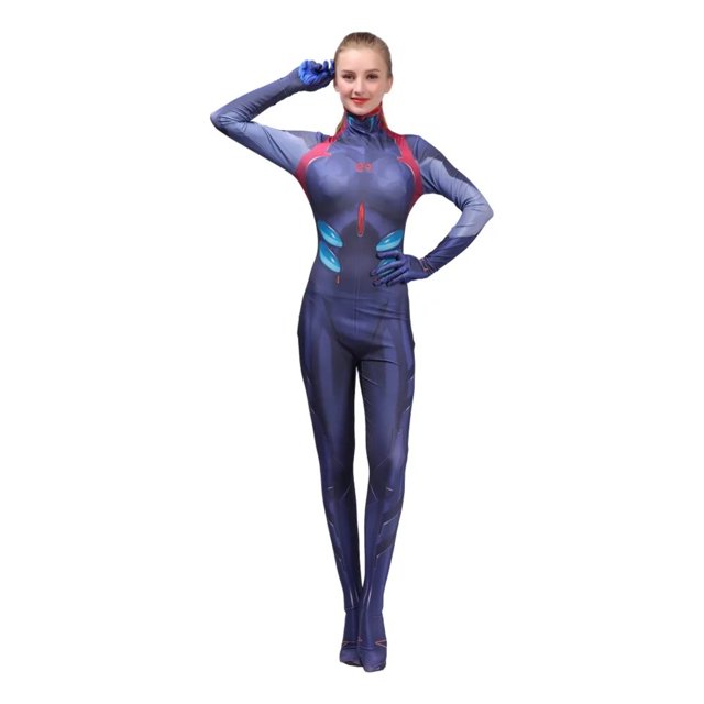 Disfraz de Anime de EVA para mujer y niña, traje de Asuka, mallas, Maillot, Ayanami, Langley, Halloween, ropa de fiesta