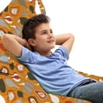 thumbnail image 1 of Orange and Yellow Lounger Chair Bag, Thanksgiving Themed Pattern of Various Pumpkins, High Capacity Storage with Handle Container, Lounger Size, Burnt Orange Multicolor, by Ambesonne, 1 of 5