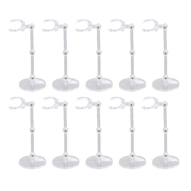 10 Sets Action Figure Stands Doll Stands Display Holders for 6 Inch Models with Adjustable Support Frame Compatible with Movable Doll Series