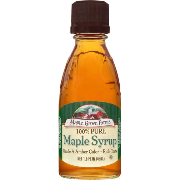 Maple Grove Farms Pure Dark Amber Syrup, 1.5 Ounce, 60 Per Case