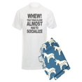thumbnail image 1 of CafePress - Whew That Was Close Almost Had To Socialize - Men's Light Pajamas, 1 of 1