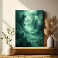 thumbnail image 6 of UXIEQU 12x16 Inch Emerald Green Clouds Canvas Wall Art Minimalist Moody Decor, 6 of 8