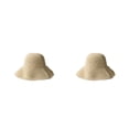 thumbnail image 4 of Minnieouse Sombrero de cubo para acampar para mujer, gorra de pescador de paja, plegable, transpirable, decoración de cabeza de verano, gorras Beige 2piezas, 4 of 6