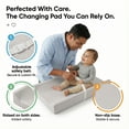 thumbnail image 5 of Secure Grip Baby Diaper Changing Pad for Dresser, Waterproof and Wipeable, Contoured, Standard Size, Grey&Pink&Beige, 5 of 8