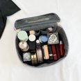thumbnail image 2 of Bolso de belleza para mujer, Bolso de ducha a la moda, Bolso organizador informal de cuero PU, 2 of 7