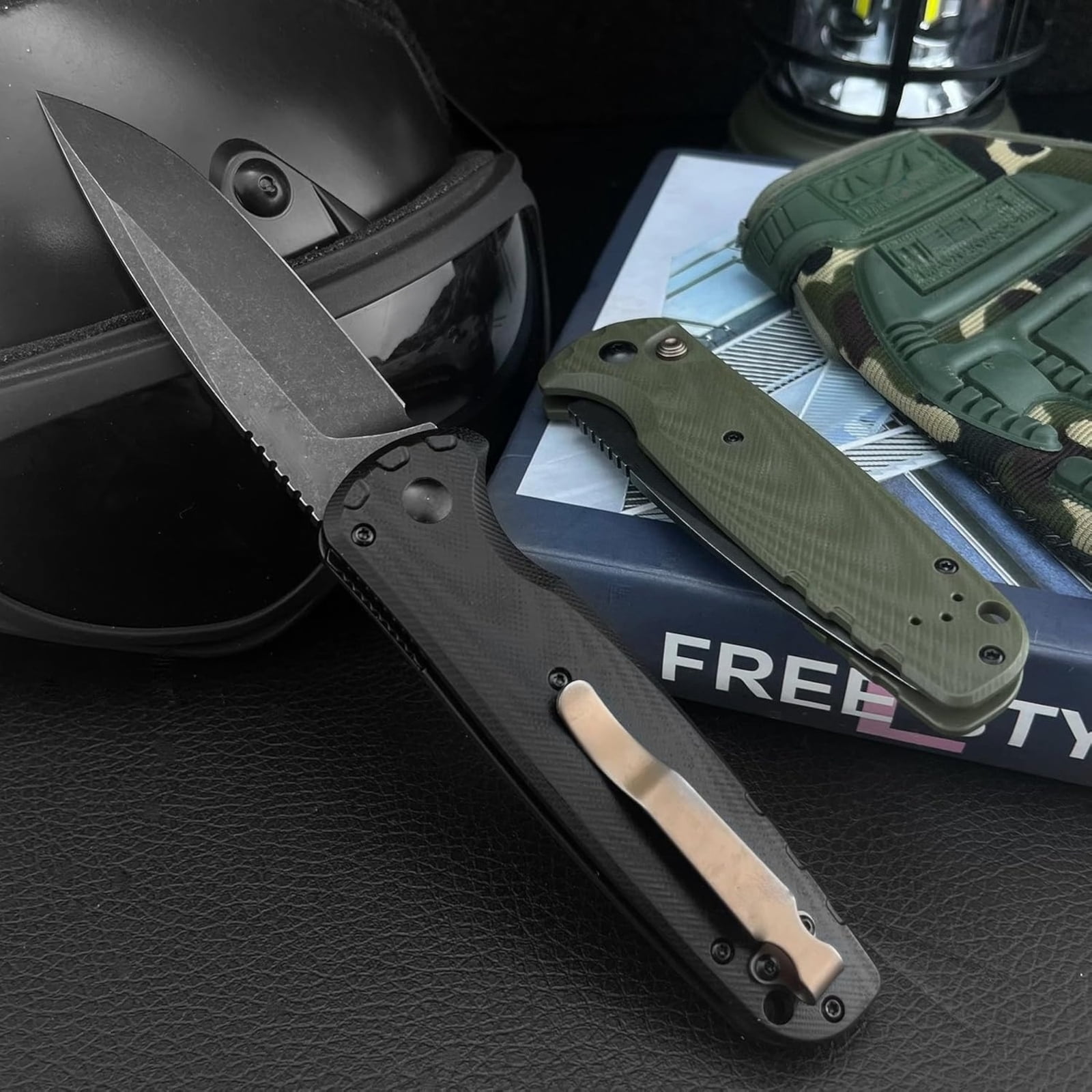 Folding Pocket Knife D2 Steel G10 Handle EDC Camping Tool