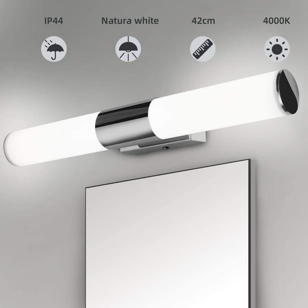 Éclairage avant de miroir à LED 12W Luminaire d'éclairage de vanité de  salle de bain, éclairage de lampe de miroir de bain de maquillage, lampes  de