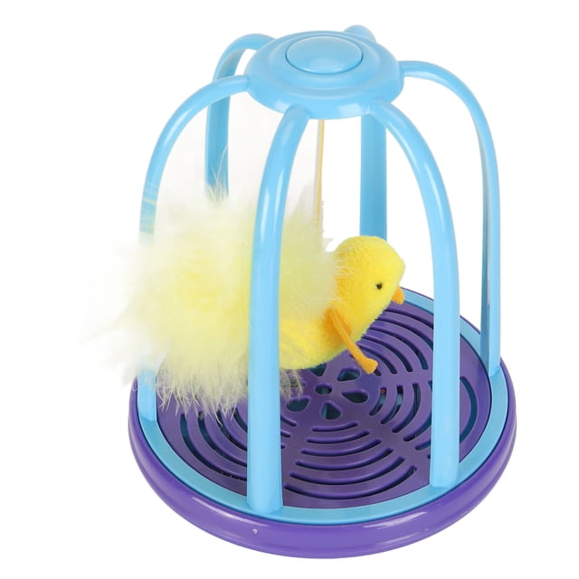 Jaula Eléctrica para Pájaros, Juguete Chirriante para Gatos, Para Reducto la Ansidad, Juguete Interactivo para Gatos Con Aburrimiento