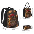 thumbnail image 4 of Naloa Hip-Hop Guinea Pig. Print Large Capacity Backpack Lunch Bag Pencil Case Combination 3 Piece Set for Student, 4 of 8