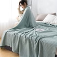 thumbnail image 4 of Towel quilt pure cotton single towel blanket office and bedroom throw blanket summer comfortable and soft cotton towel quilt (khaki,150x200), 4 of 6