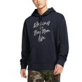 thumbnail image 2 of Rocking the Boy Mom Life Hoodie Funny Cute Boy Mom Pullover Pullover Hoodie Navy Blue, 2 of 7