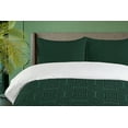 thumbnail image 4 of Ambesonne Abstract Duvet Cover Sets, Rhombus Design Squares, 2-King, Charcoal Grey Jade Green, 4 of 7