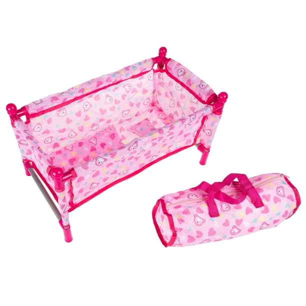 Baby Doll Bed And Playpen Mini Play Crib For 15 Inch Dolls And