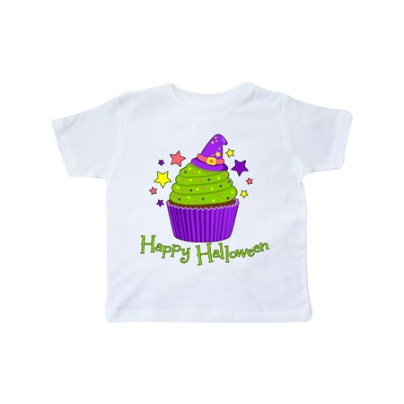 

Inktastic Happy Halloween- cute witch hat cupcake Gift Toddler Boy or Toddler Girl T-Shirt