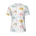 thumbnail image 5 of Wukai Little Elephant Print Men's Short-Sleeved Mesh T-Shirt,Quick-Dry Short Sleeve Workout T-Shirt-4X-Large, 5 of 8