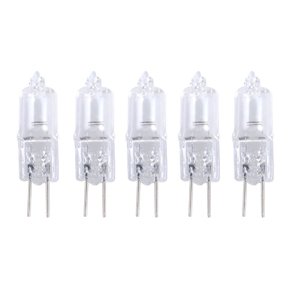 20 bombillas halógenas de cristal de 20 W y 12 V con base G4 y dos pines para iluminación de armarios y focos.