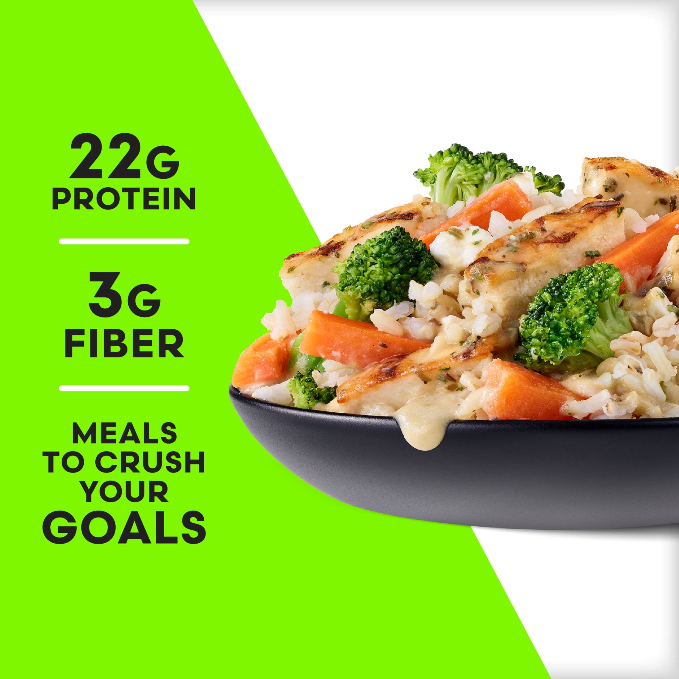 Vital Pursuit Garlic Herb Chicken Rice Bowl, High Protein GLP-1 Friendly Frozen Meal, 22g Protein, 9.5 oz (Frozen)