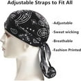thumbnail image 4 of WuPing 4 Pack Doo Rag Skull Cap, Skull Caps for Men, Breathable Quick-Dry Sport Skull Caps Sport Hat, 4 of 9