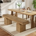 thumbnail image 5 of Tribesigns 59" Dining Bench for 2 to 3, Extra Long Dining Table Bench, Brown, 5 of 5