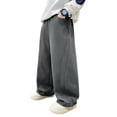 thumbnail image 3 of OVAFBAU Boys Sweatpants Casual Boys Wide Leg Long Athletic Loose Solid Color Pants, 3 of 9