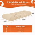 thumbnail image 2 of ROFIEJOX 4-Inch Tufted Patio Bench Cushion, 42" x 16", Non-Slip Outdoor Seat Pad for Porch Swing and Garden Furniture, Beige, 2 of 7
