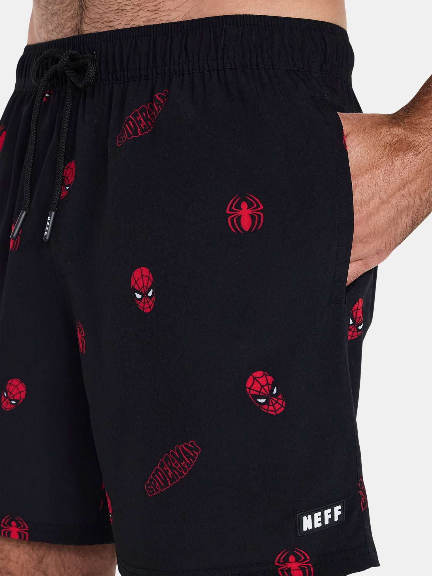 Neff Men's and Big Men's Spider-Man Print Swim Trunks, Sizes S-3XL