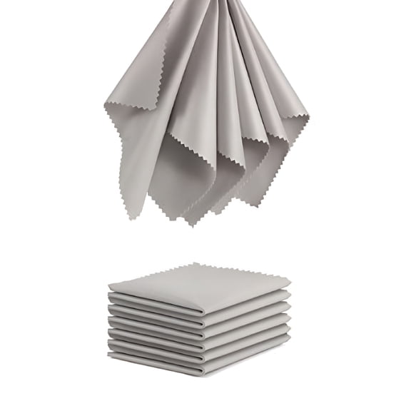 ACDANC Eyeglass Hygienicing Cloth Microfiber Lens Hygienicer Eyewear Sunglass Wipes for Glass Jewelry Screen Camera Lint Free Thick 5x6 Inch (Gray,12 Count)