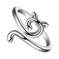 thumbnail image 2 of Anillos ajustables Minnieouse para gatos ganchillo elegantes plata, 2 of 6