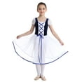 thumbnail image 2 of vastwit Kids Girls Ballerina Costume Long Tulle Swan Princess Ballet Dance Dress Leotard Dancewear Navy Blue XL, 2 of 7