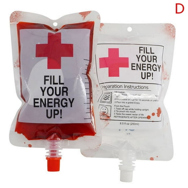 MesaSe 10pcs 250ml Halloween Cosplay Drink Container Bag Vampire Blood Pouch Props