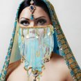 thumbnail image 3 of Velo para danza exótica, accesorio de vestuario, velo tribal transpirable, velo para danza india, 3 of 7