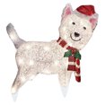 thumbnail image 3 of Adornos de perros brillantes de invierno con sombrero de Navidad LED fiesta al aire libre (C), 3 of 9