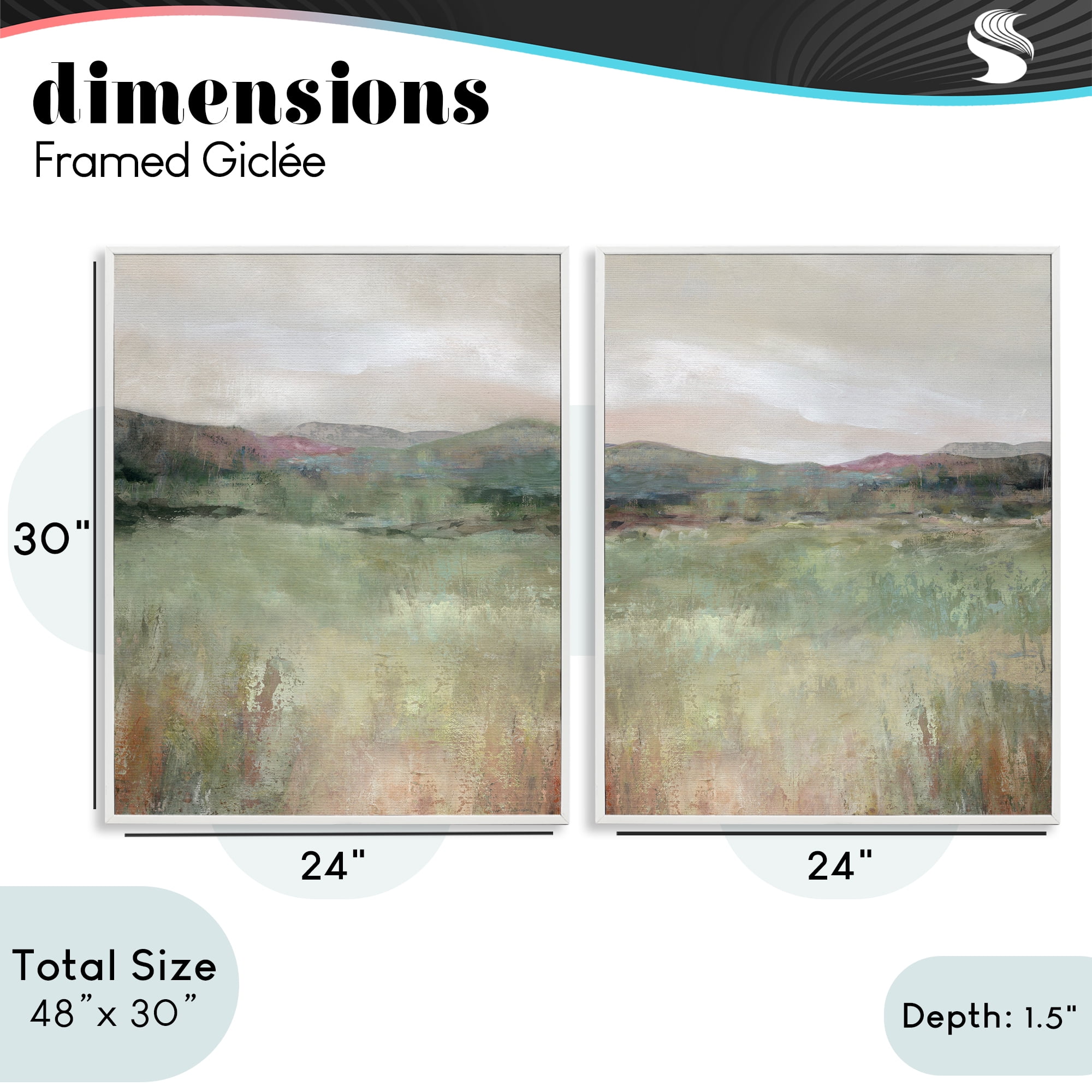 Stupell Industries Muted Glimpse of Spring 2 Piece White Framed Giclee Art Set, design by Carol Robinson