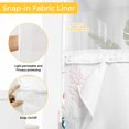thumbnail image 6 of Coral Shell No Hook Shower Curtain with Snap in Liner Watercolor Pink Green Red Coral Starfish Anchor Waterproof Bathroom Shower Curtain with See Through Top Window for Bathtub 60" x 72", 6 of 9