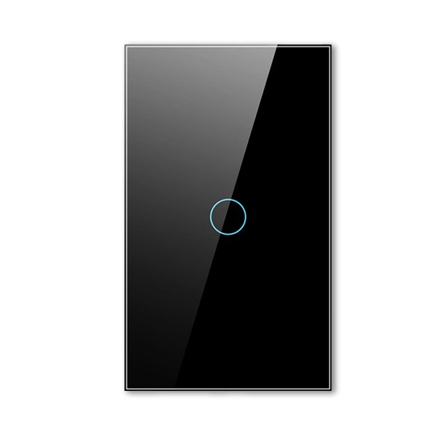 US Smart Home WiFi Tuya Touch Interruptor inalámbrico 433.92MHz Botón de sensor Sensor Switches Sticky On / off Office Hotel Black 1 Gang Monstrate HA011540-01B