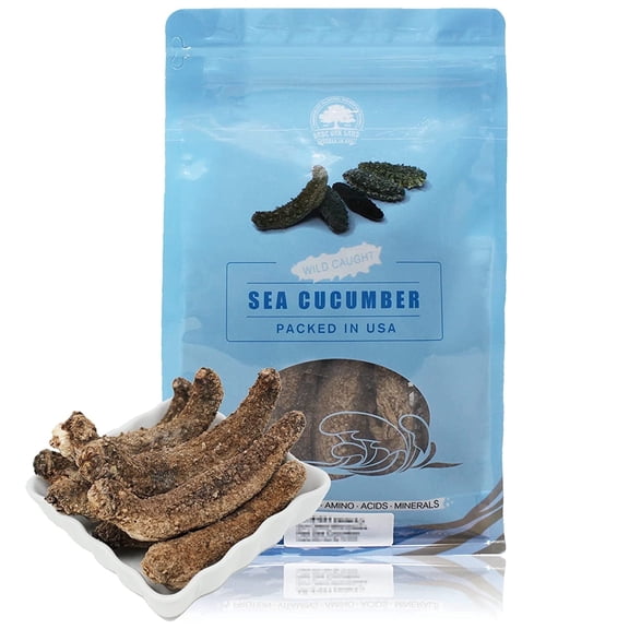 DOL Wild Alaska Red Sea Cucumber 野生阿拉斯加紅海參 （Dried Sea Cucumber）- in Bag (Large 1lb/bag)
