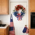 thumbnail image 6 of Patriotic Summer Wreath for Front Door, 4th of July Wreath, Flag Bowknot Wreaths for Memorial Day Independence Day Home Decor, 6 of 7