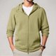 thumbnail image 1 of MHFRRA Chaqueta con Capucha de Peso Pesado, Cremallera Completa, Sudadera de Invierno Cálida para Exteriores, Ropa Informal, Suéter Suave y Cómodo Verde, 1 of 4