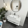 thumbnail image 7 of Sinber 24" x 14" x 4.3" White Rectangular Ceramic Countertop Bathroom Vanity Vessel Sink BVS2414A-OK, 7 of 7