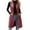 Wine, variant on Wensltd Casual Sleeveless Vest Coat for Women with Pockets Trendy Suit Cardigan Jacket Multicolor