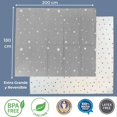 thumbnail image 3 of Tapete para bebé de Estrellas Plegable Reversible Doble Vista Espuma XPE Goma Suave para Gateo y Juego Grueso Extra Grande 180 x 200 cm (Estrellas/Puntitos Colores), 3 of 7