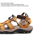 thumbnail image 6 of Men's Leather Sandals Beach Nonslip Summer Outdoor Sport Hiking Closed Toe Shoes, 6 of 8