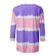 thumbnail image 5 of Camiseta estampada a la moda para mujer, blusa de manga 3/4 de longitud media, cuello redondo, camisetas informales Pompotops FGAJ2580, 5 of 5