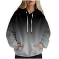thumbnail image 5 of larppty Hoodies for Women Oversized Sweatshirt Loose Fit Hoodie Drawstring Fall Pullover with Pocket 2025 Fashion Clothes (Dark Gray, 4XL), 5 of 6