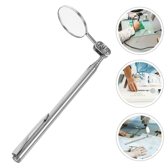Clispeed Stainless Steel Extendable Telescoping Mirror with High Definition Swivel for Contractor Inspections